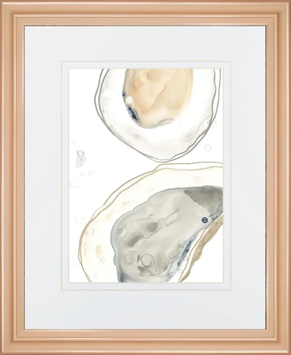 34x40 Ocean Oysters I By June Erica Vess - Light Blue