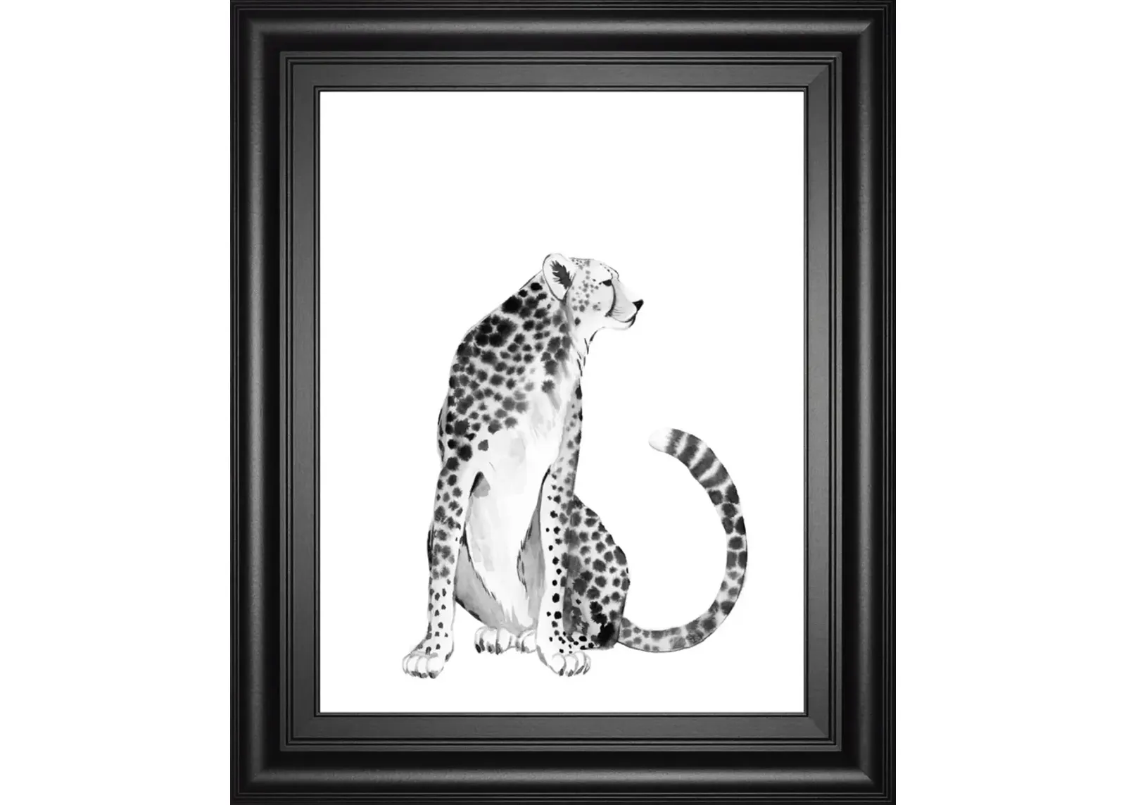 22x26 Chrome Cheetah I By Grace Popp - Dark Gray