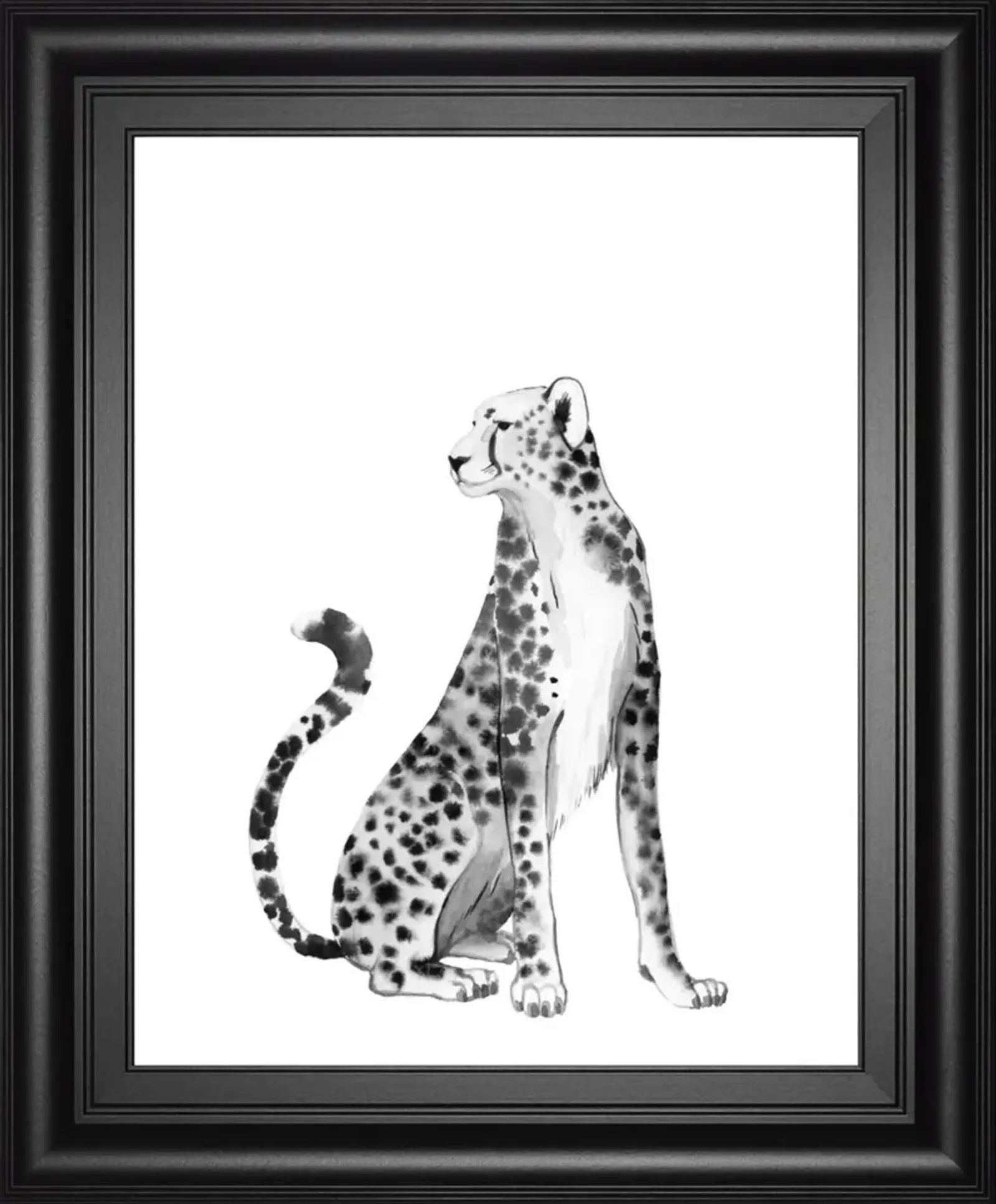 22x26 Chrome Cheetah II By Grace Popp - Dark Gray