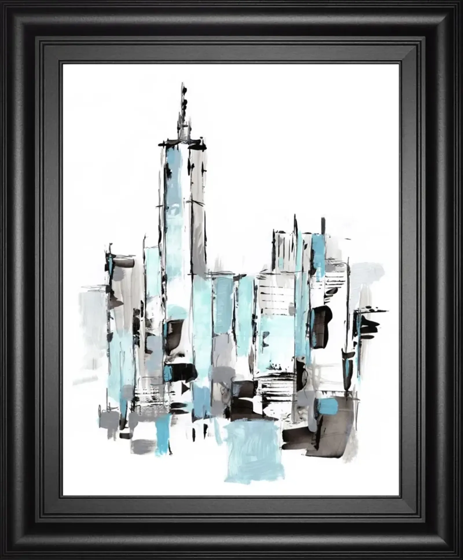 22x26 Blue City II By Ethan Harper - Light Blue