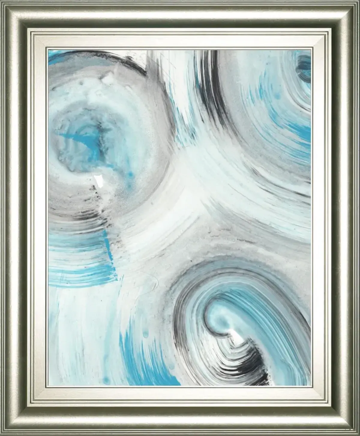 22x26 Ripple Effect V By Ethan Harper - Light Blue