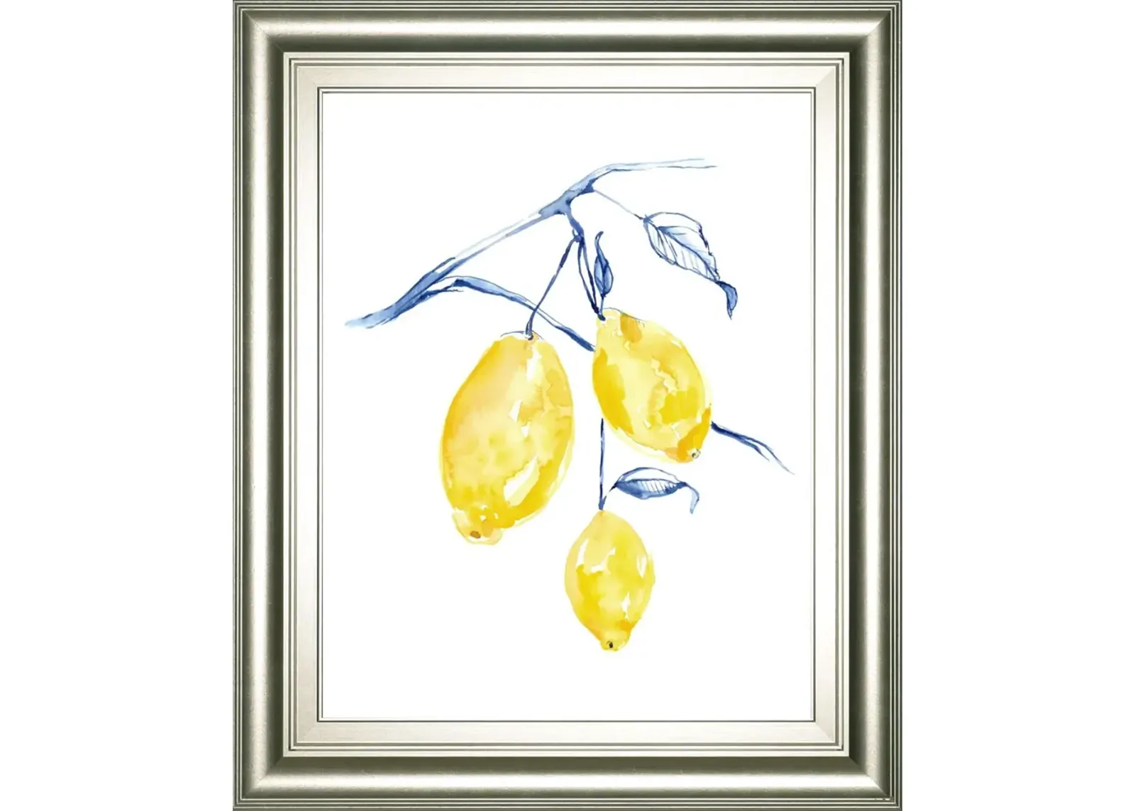 22x26 Watercolor Lemons I By Jennifer Goldberger - Yellow