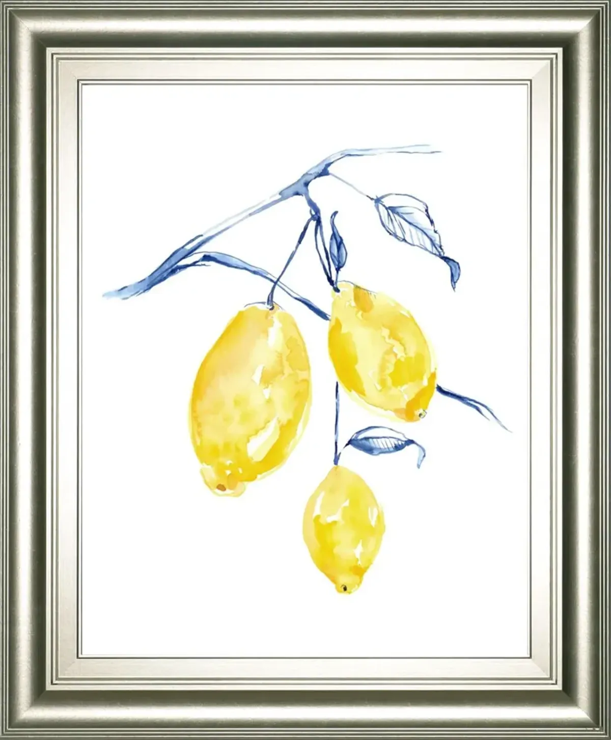 22x26 Watercolor Lemons I By Jennifer Goldberger - Yellow