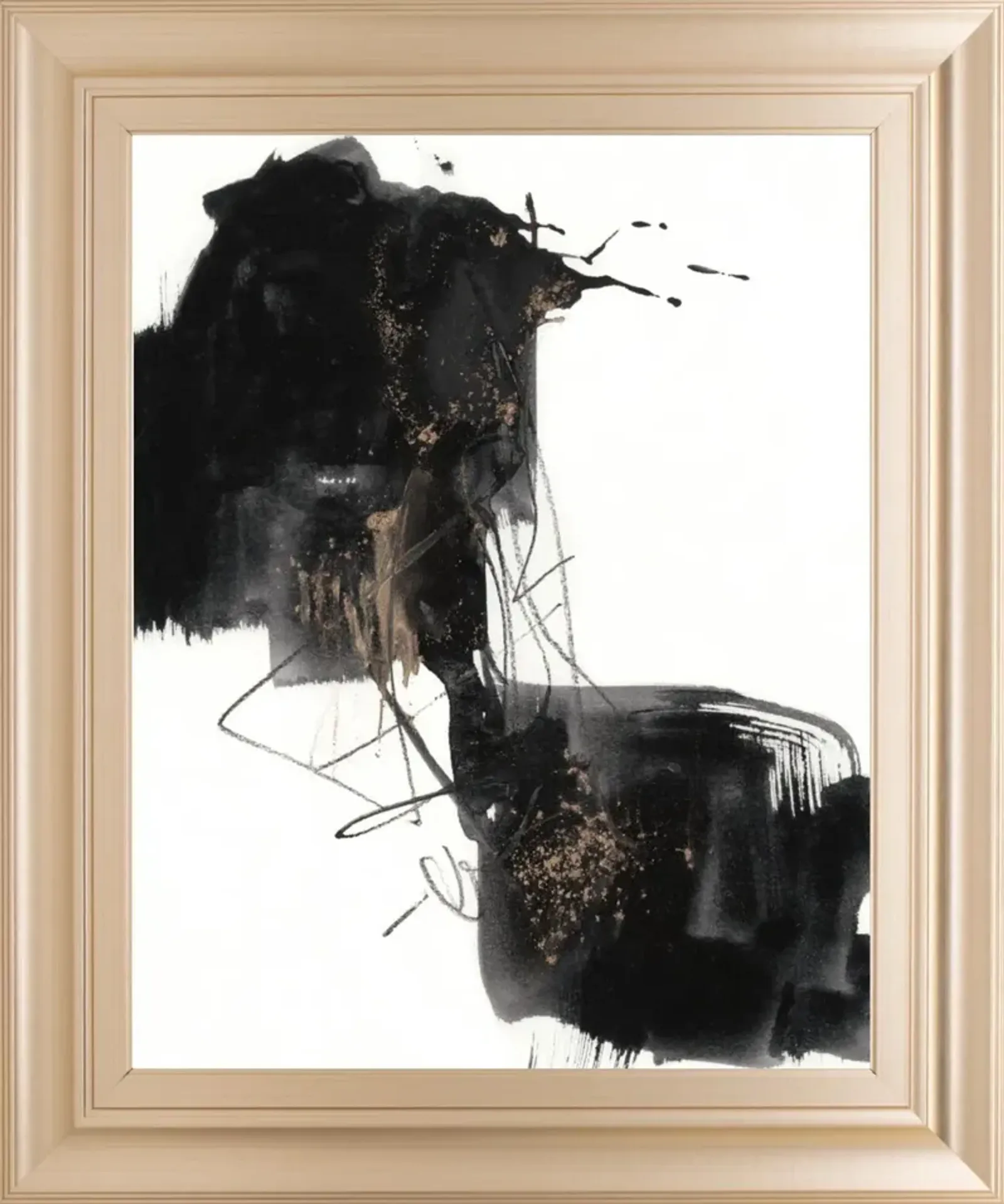 22x26 Ebony Step II By Jennifer Goldberger - Black