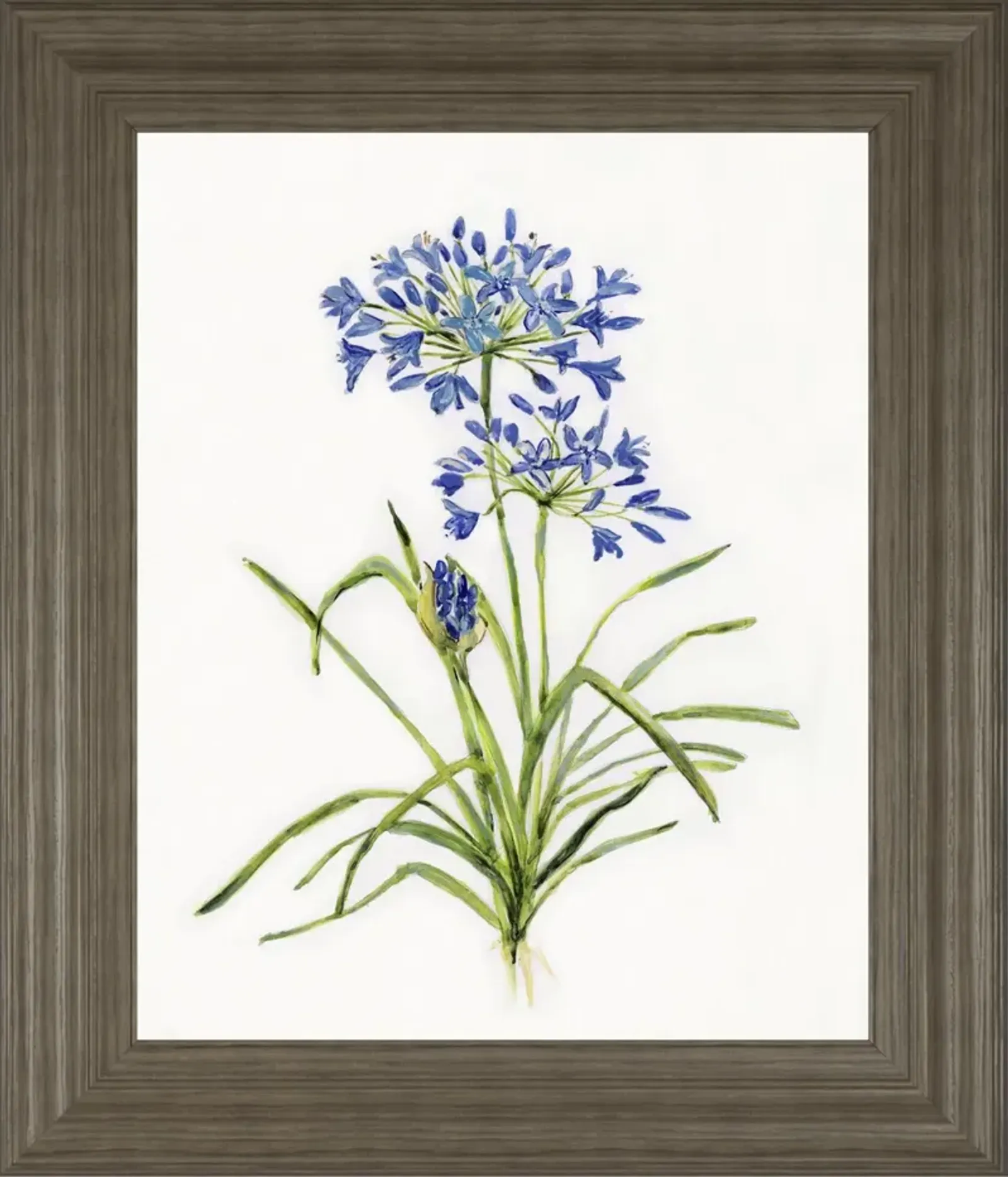 22x26 Blue Lively Botanical I By Sally Swatland - Blue