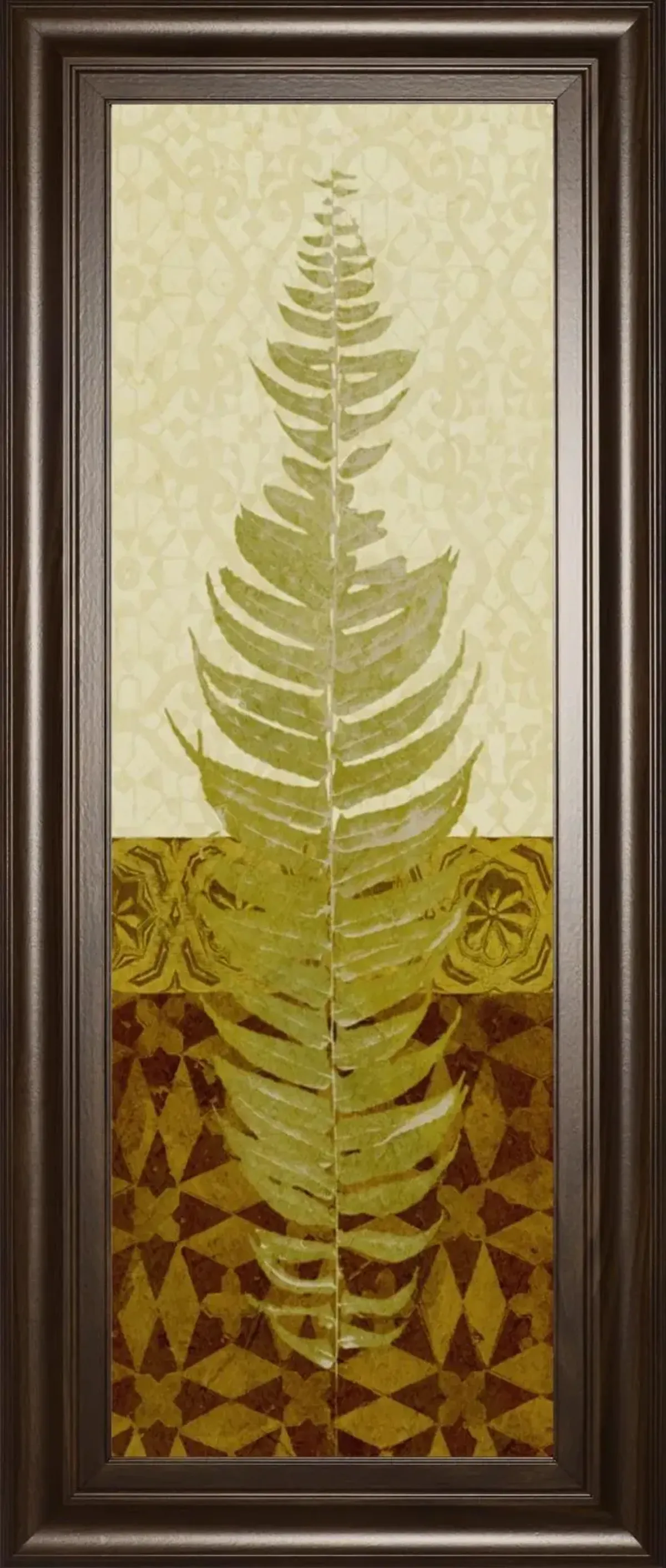 18x42 Tropical Frond II By Alonzo Saunders - Light Brown