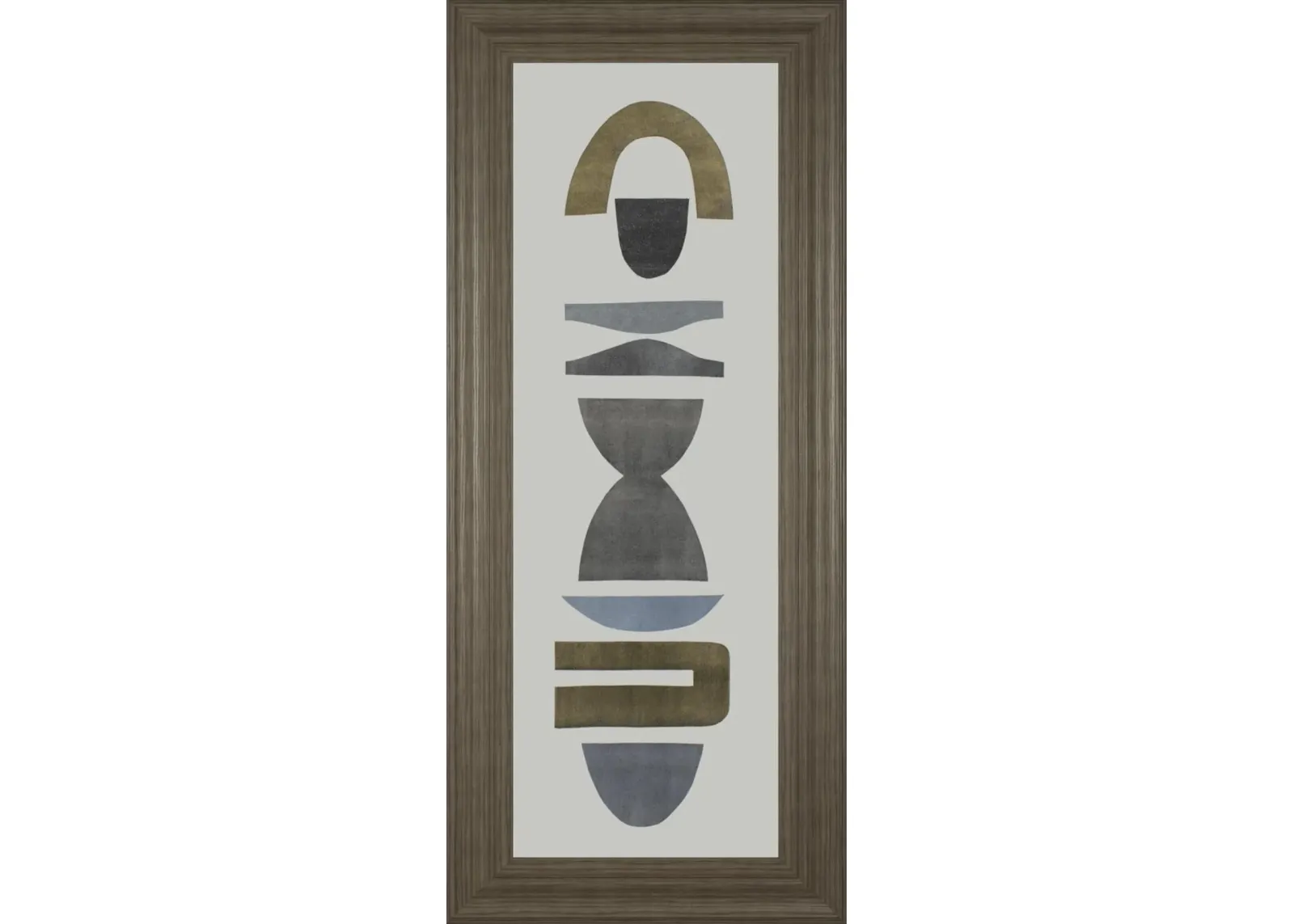 18x42 Neutral Totems VI By Rob Delamater - Dark Gray