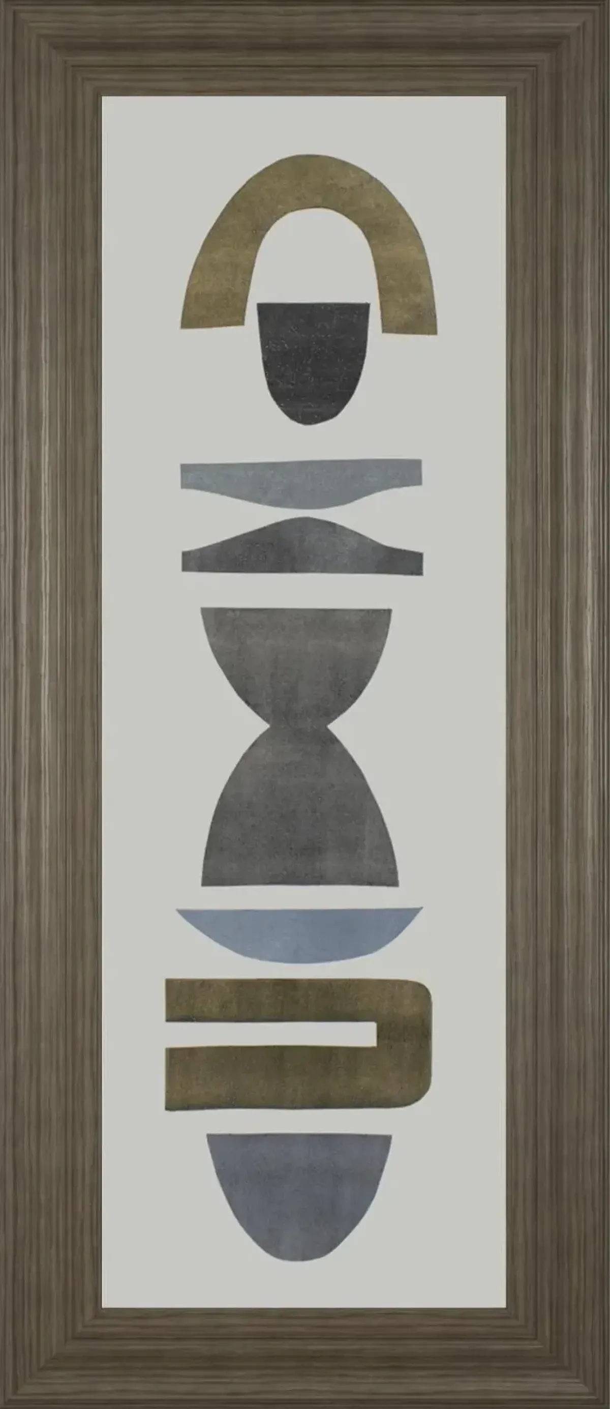 18x42 Neutral Totems VI By Rob Delamater - Dark Gray