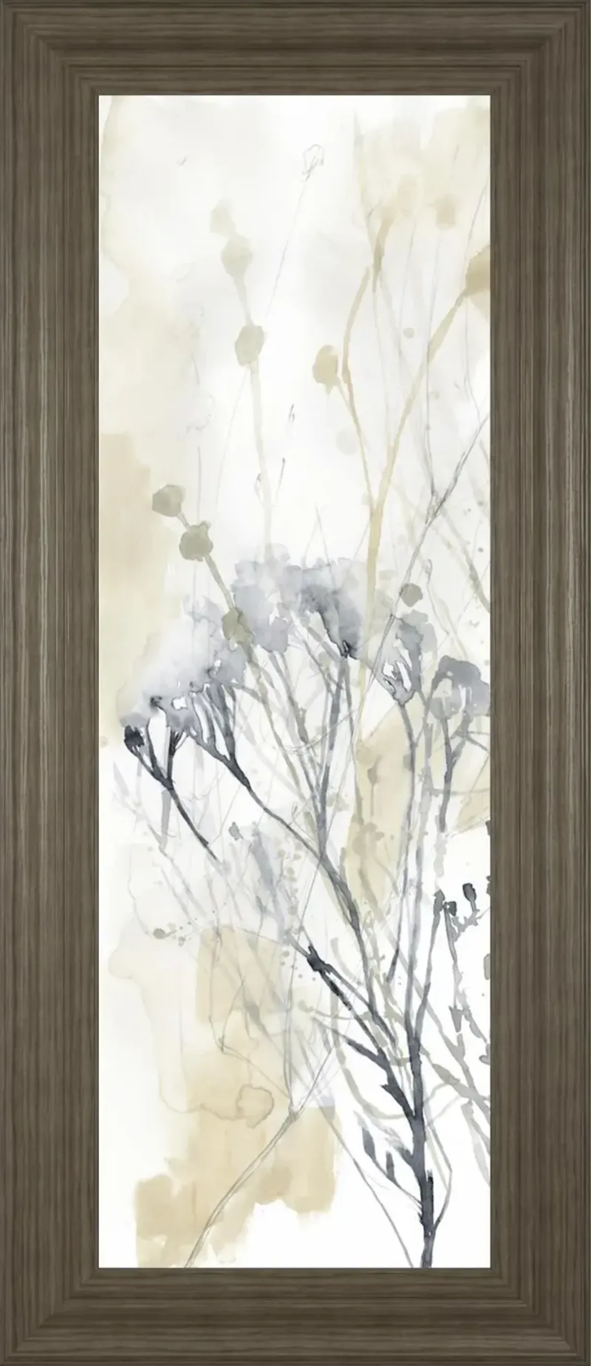 18x42 Wildflower Line Contour I By Jennifer Goldberger - Beige