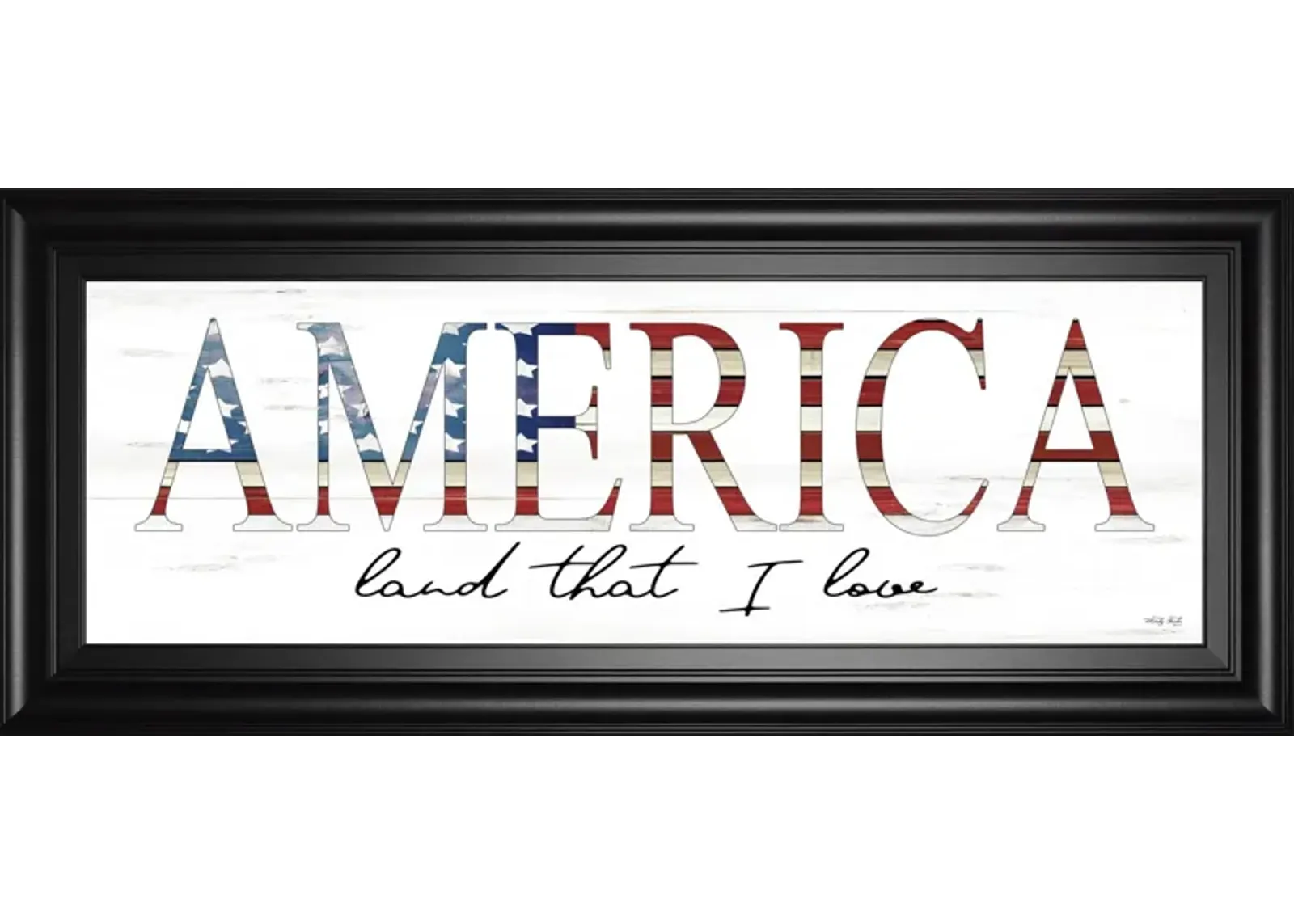 18x42 America Land That I Love By Cindy Jacobs - White