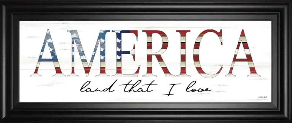 18x42 America Land That I Love By Cindy Jacobs - White