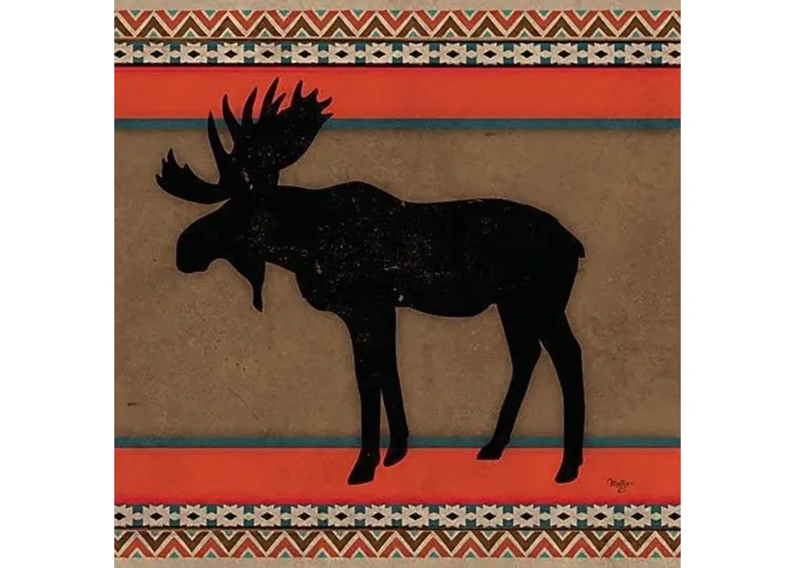 Out West Moose By Mollie B. (Small) - Red