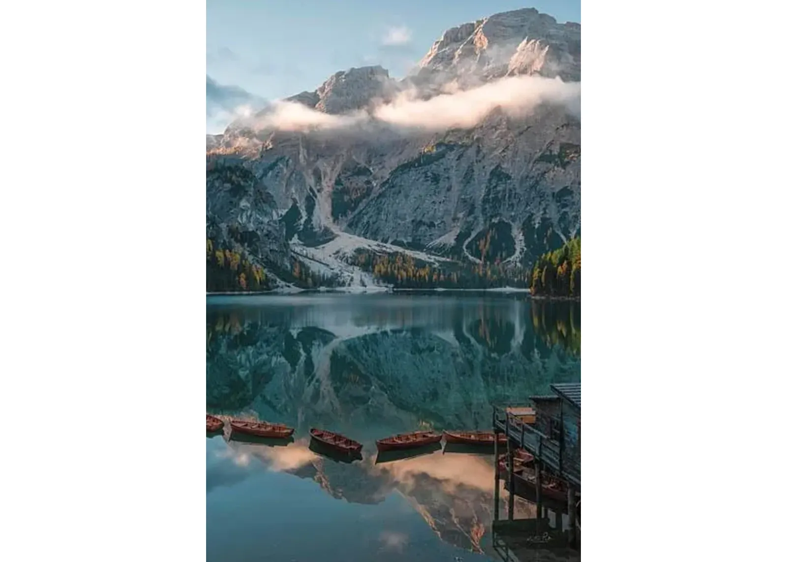 Boat House View By Martin Podt (Small) - Blue