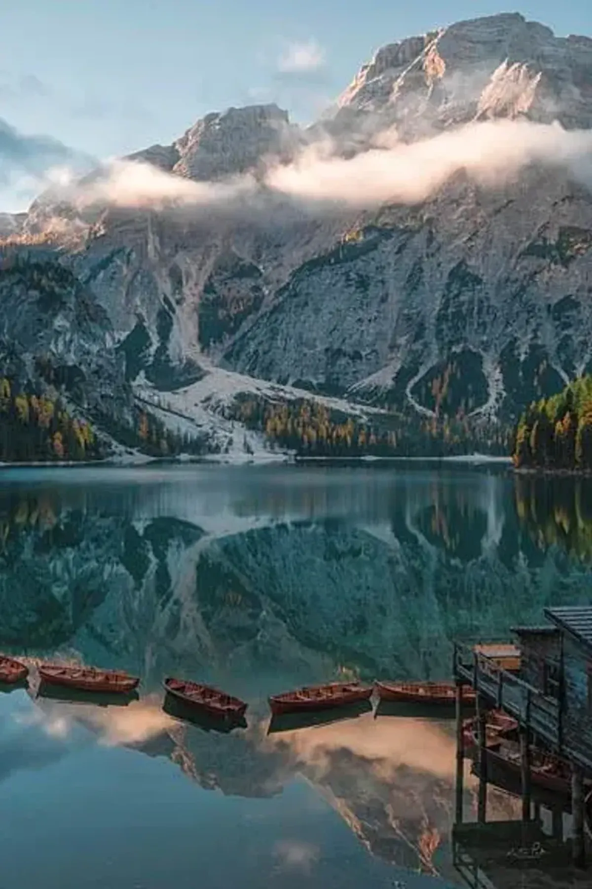 Boat House View By Martin Podt (Small) - Blue