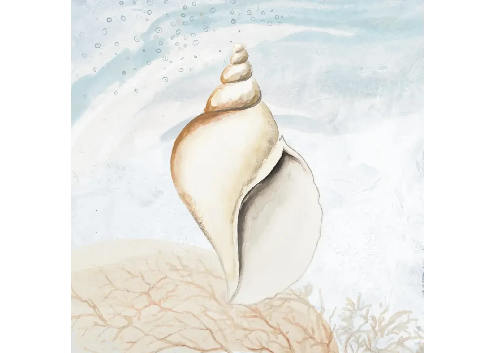 Ocean Oasis Tropical Seashell I By Patricia Pinto - Light Blue