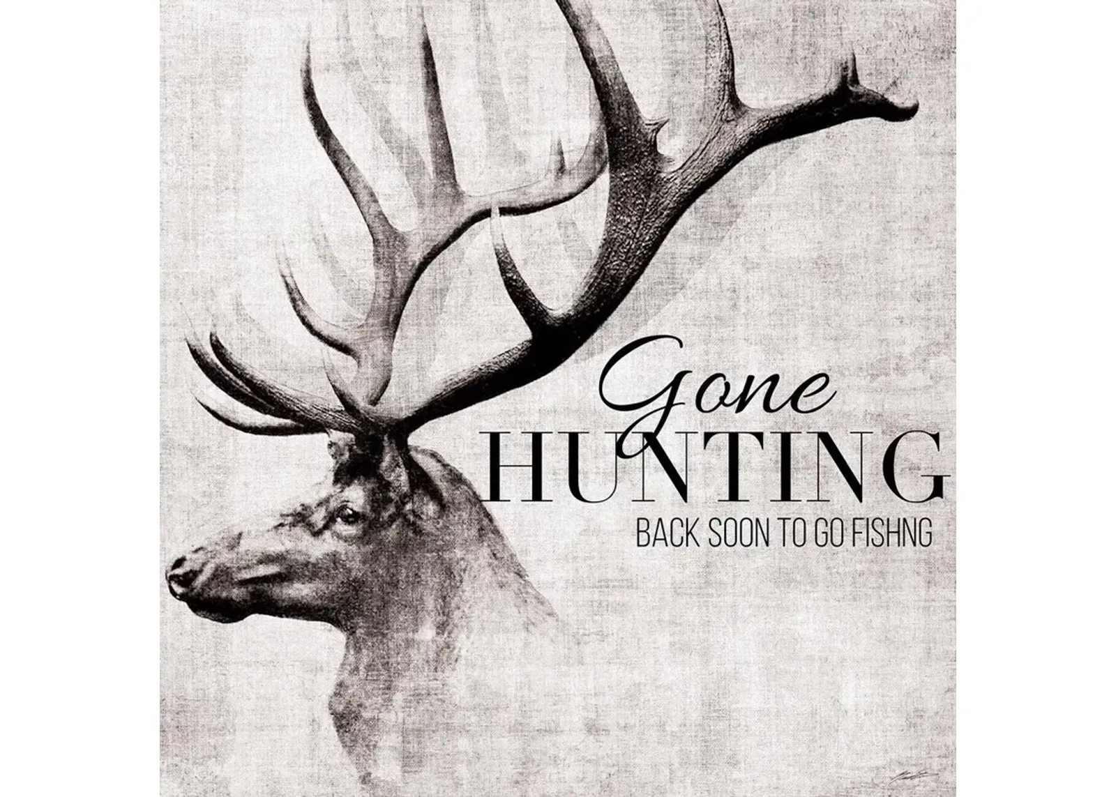 Gone Hunting And Fishing By John Butler (Framed) (Small) - Pearl Silver