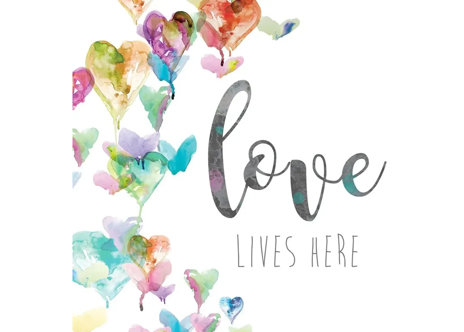 Love Lives Here Hearts By Carol Robinson - Pink