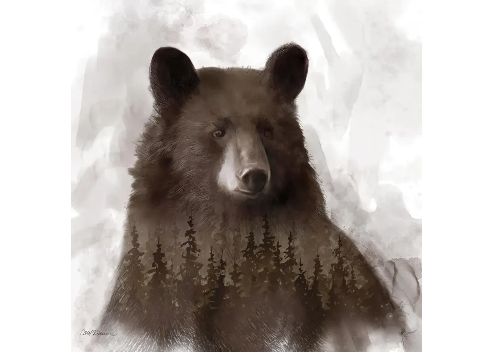 Forest Bear By Carol Robinson - Dark Brown