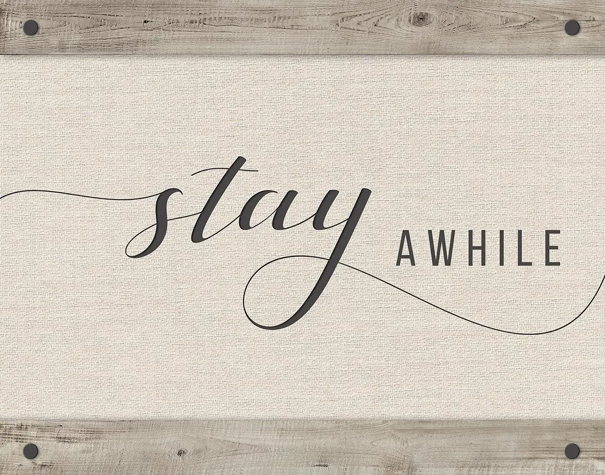 Stay Awhile By Amanda Murray (Framed) (Small) - Pearl Silver