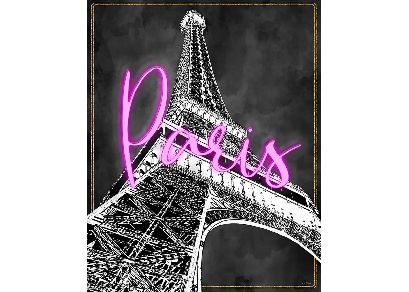 Neon Nights In Paris By Natalie Carpentieri - Pink