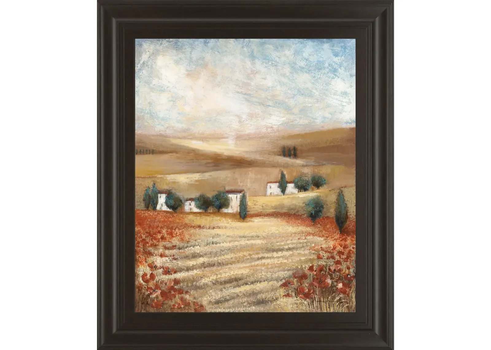 Hilltown Landscape I By Rosie Abrahams - Light Brown