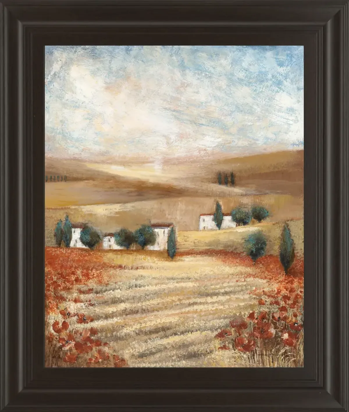 Hilltown Landscape I By Rosie Abrahams - Light Brown