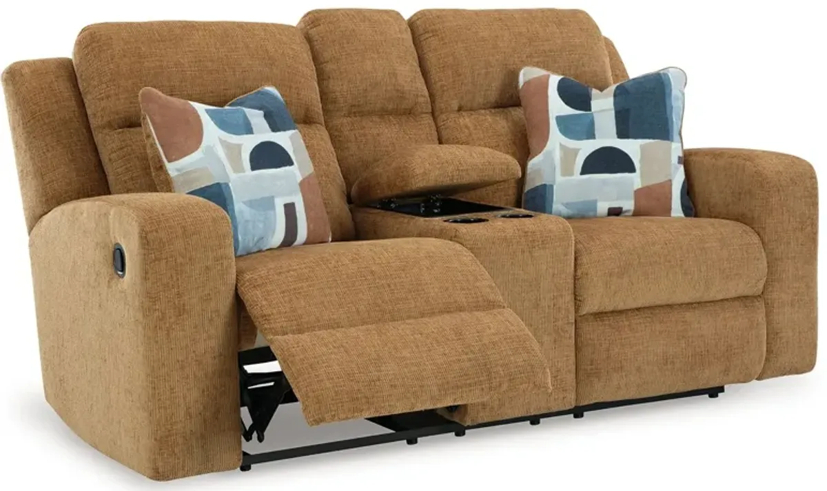 Kanlow - Dbl Reclining Loveseat With Console