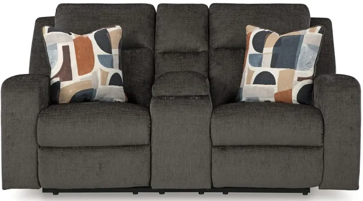 Kanlow - Dbl Reclining Loveseat With Console