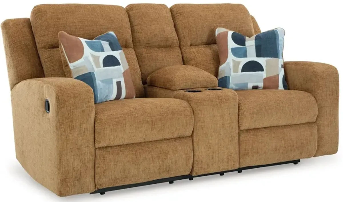 Kanlow - Dbl Reclining Loveseat With Console