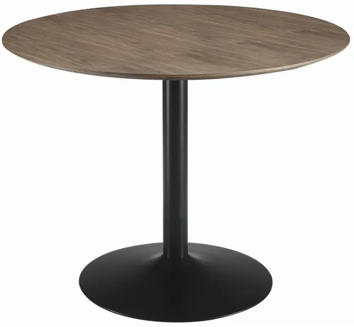 Cora - Round Wood Top Dining Table - Brown Walnut