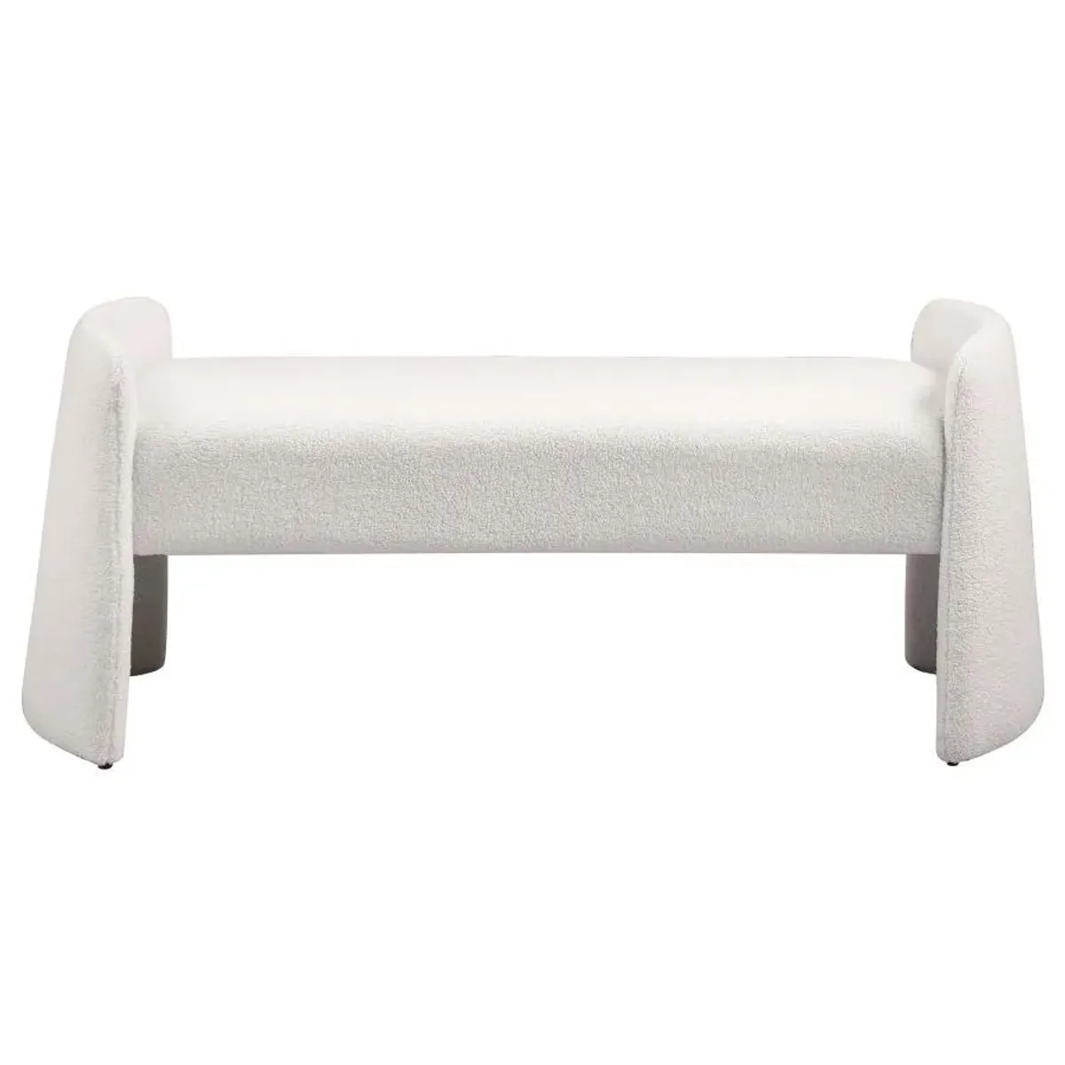 Peoria - Velvet Upholstered Accent Bench - Ivory