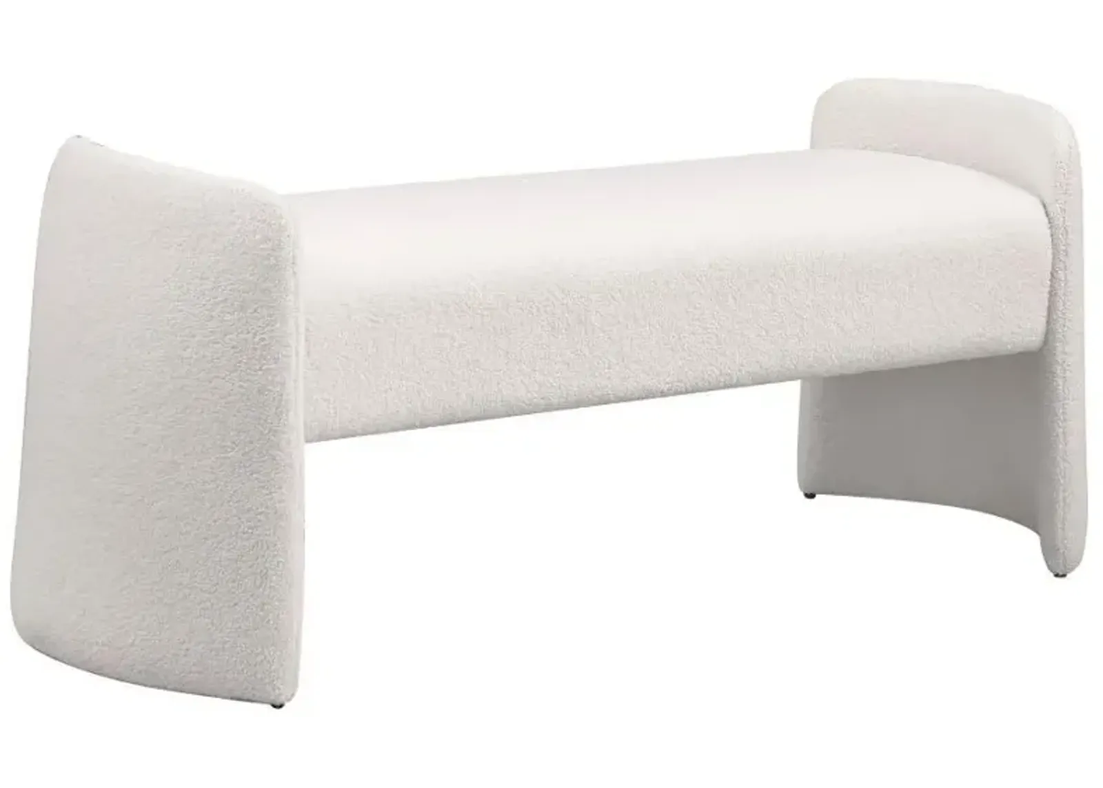 Peoria - Velvet Upholstered Accent Bench - Ivory