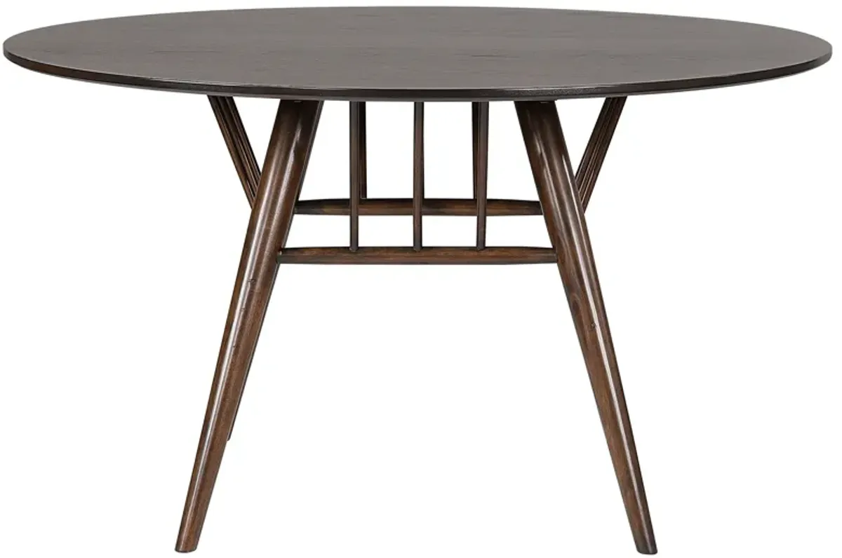 Everton - Round Wood Dining Table - Dark Walnut