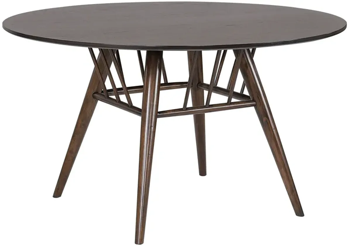 Everton - Round Wood Dining Table - Dark Walnut