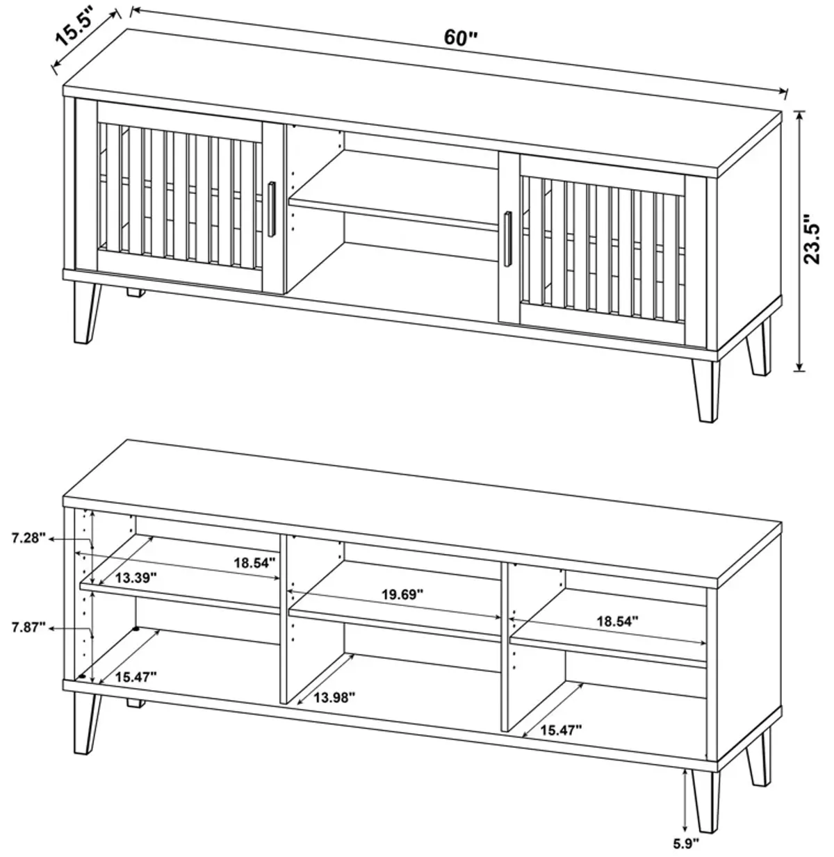 Sedona - 2 Door Engineered Wood TV Stand - Dark Pine