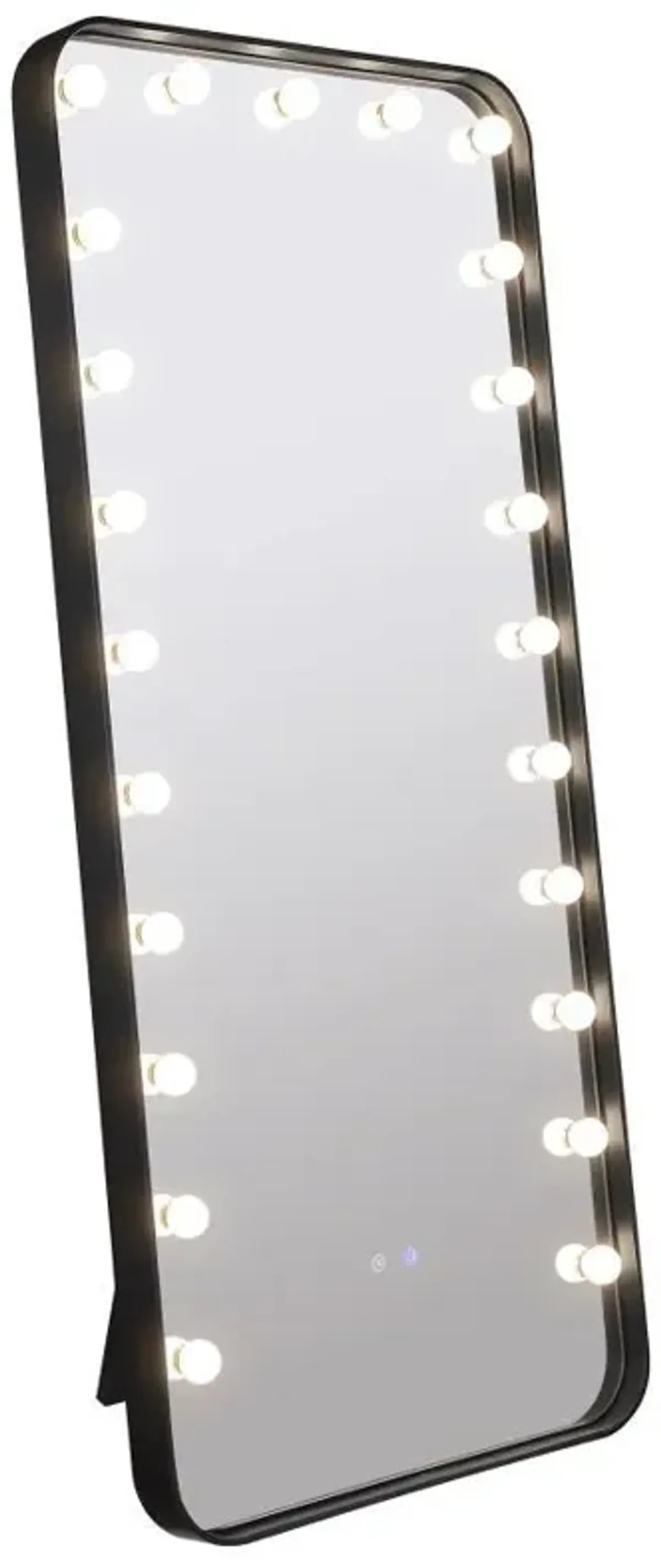 Canton - LED Standing Mirror With Speakers - Black
