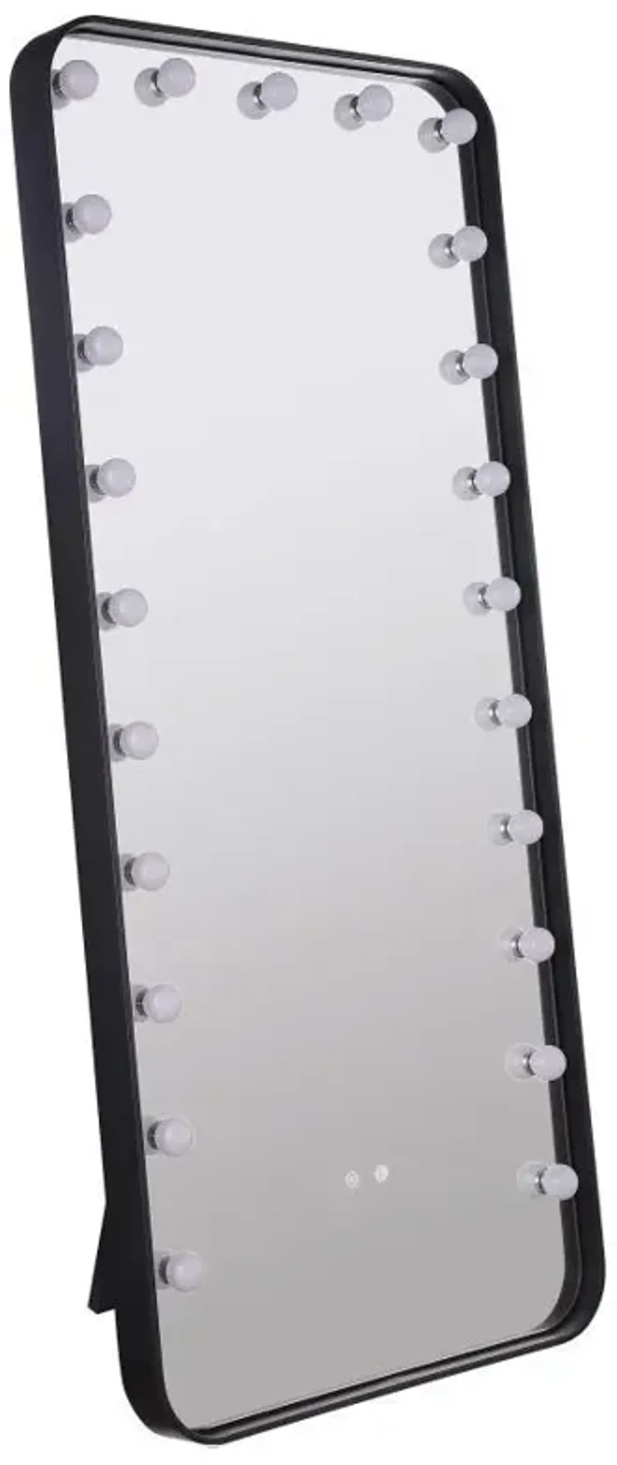 Canton - LED Standing Mirror With Speakers - Black