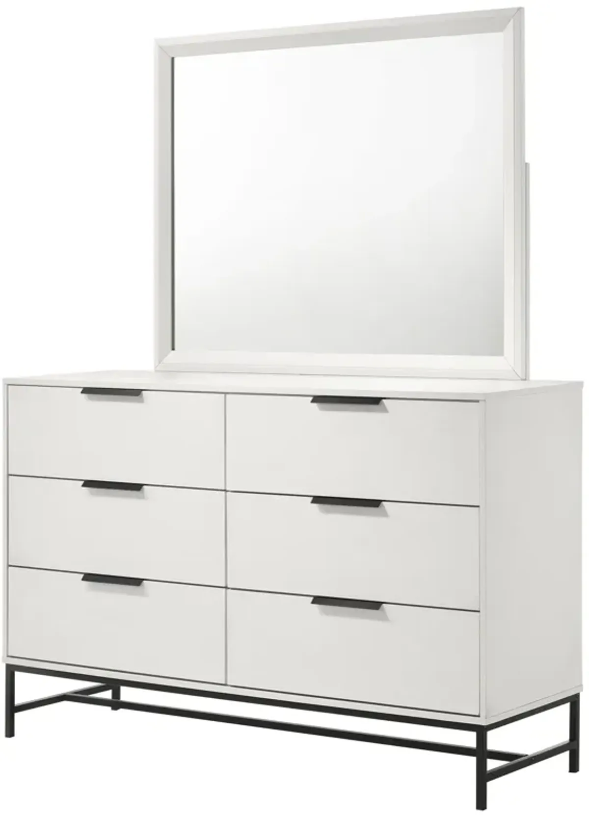 Sonora - 6-Drawer Dresser With Mirror - White