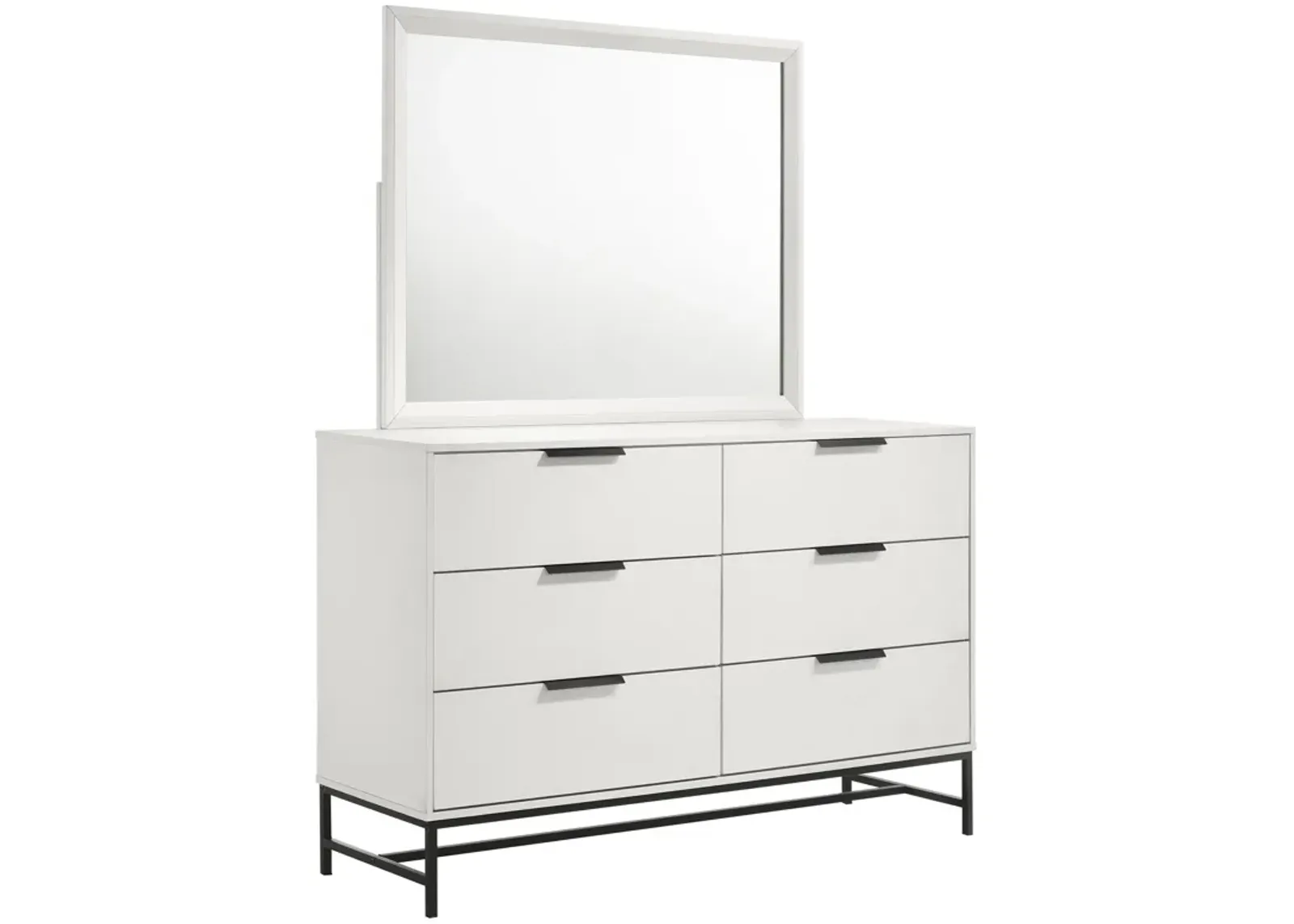 Sonora - 6-Drawer Dresser With Mirror - White