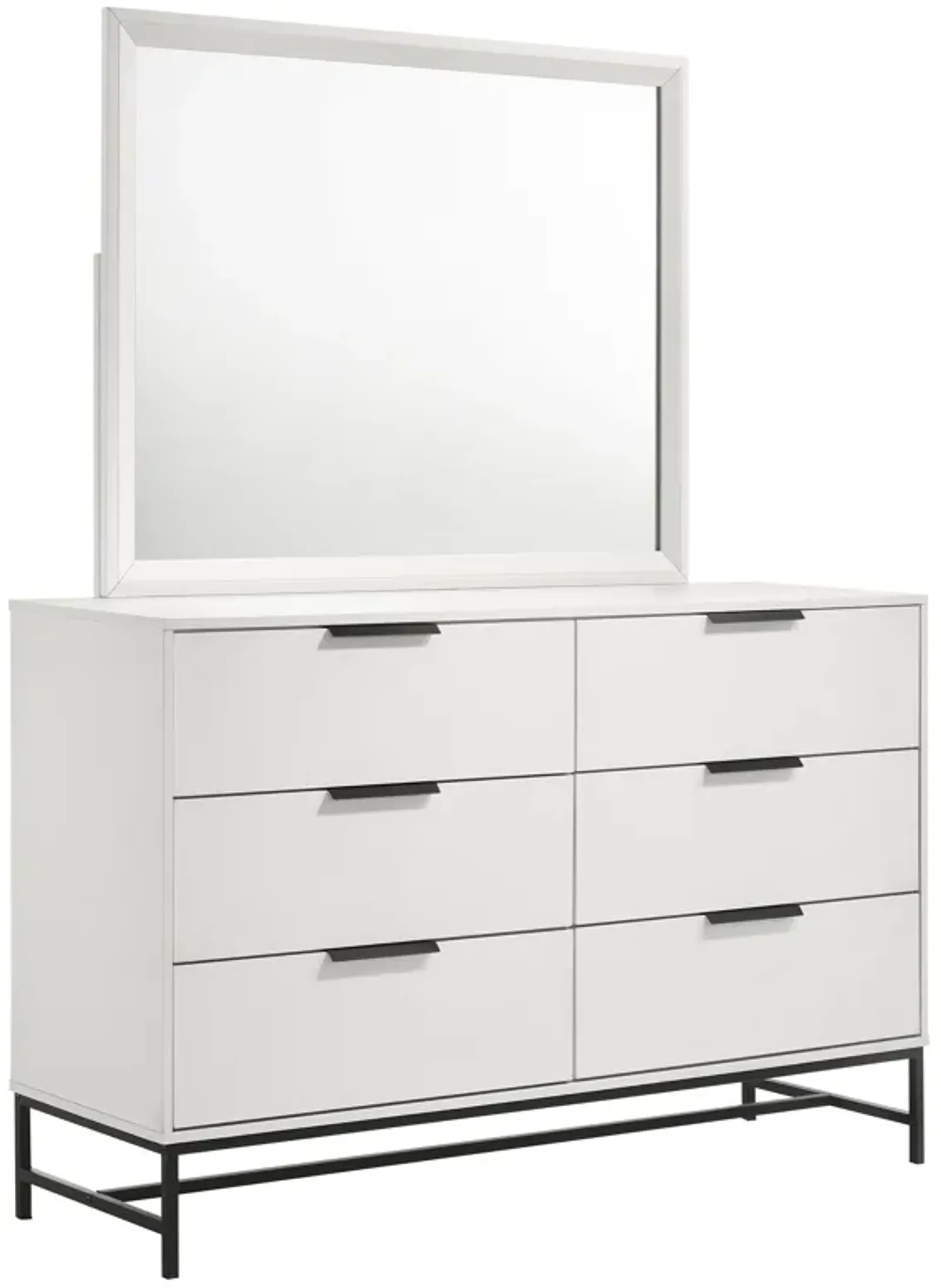 Sonora - 6-Drawer Dresser With Mirror - White