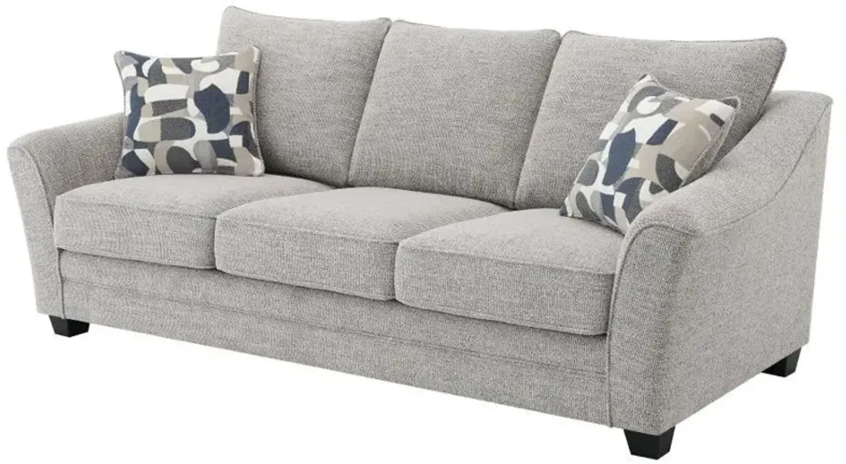 Tomkins - Boucle Upholstered Sofa - Light Gray