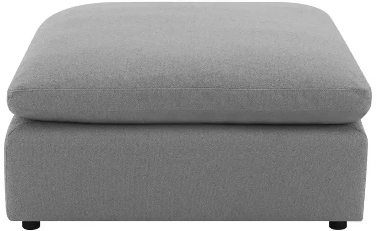 Raleigh - Boucle Upholstered Ottoman - Gray