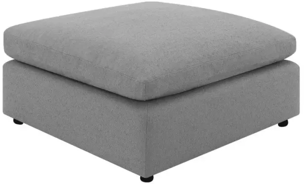 Raleigh - Boucle Upholstered Ottoman - Gray