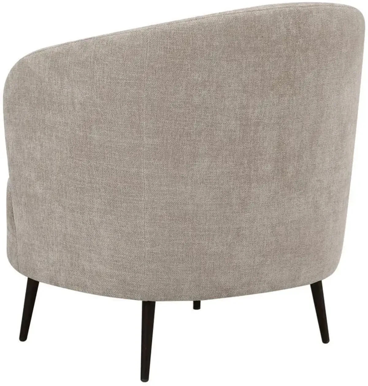 Ellorie - Upholstered Channel Back Curved Chair - Beige