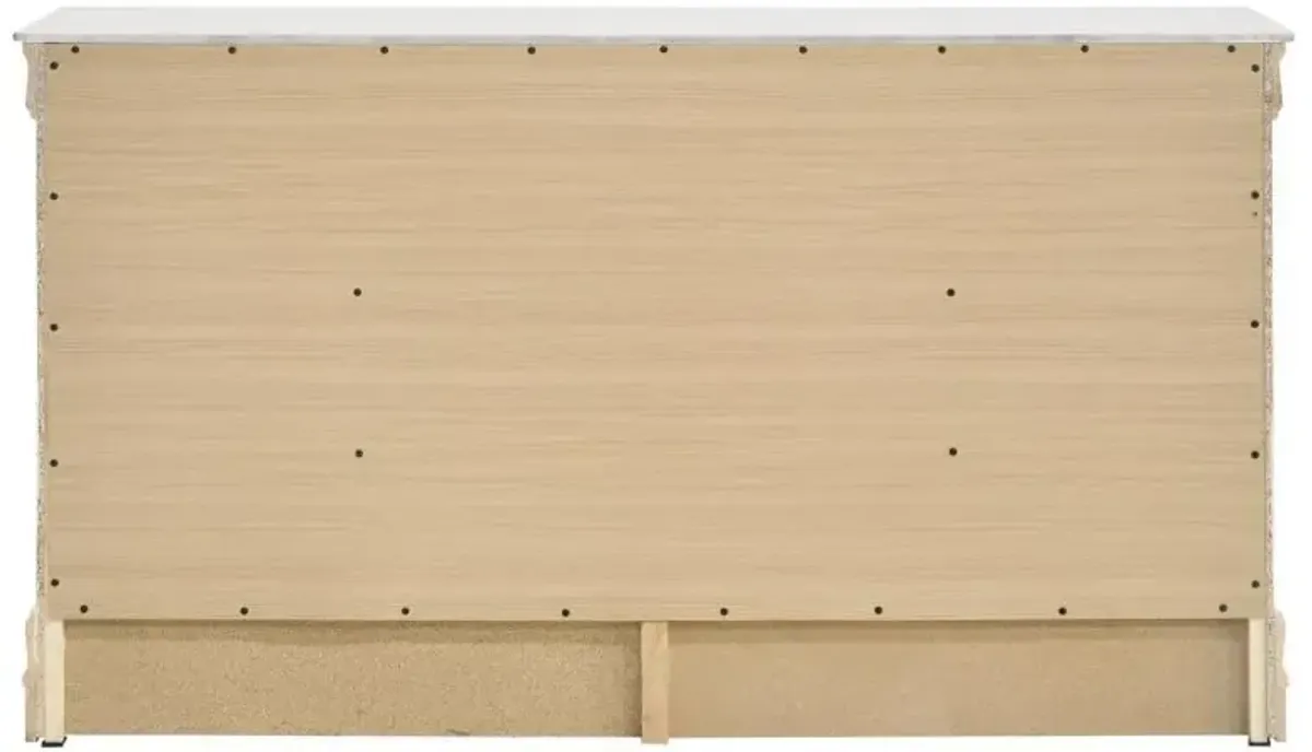 Louis Philippe - 6 Drawer Dresser - White