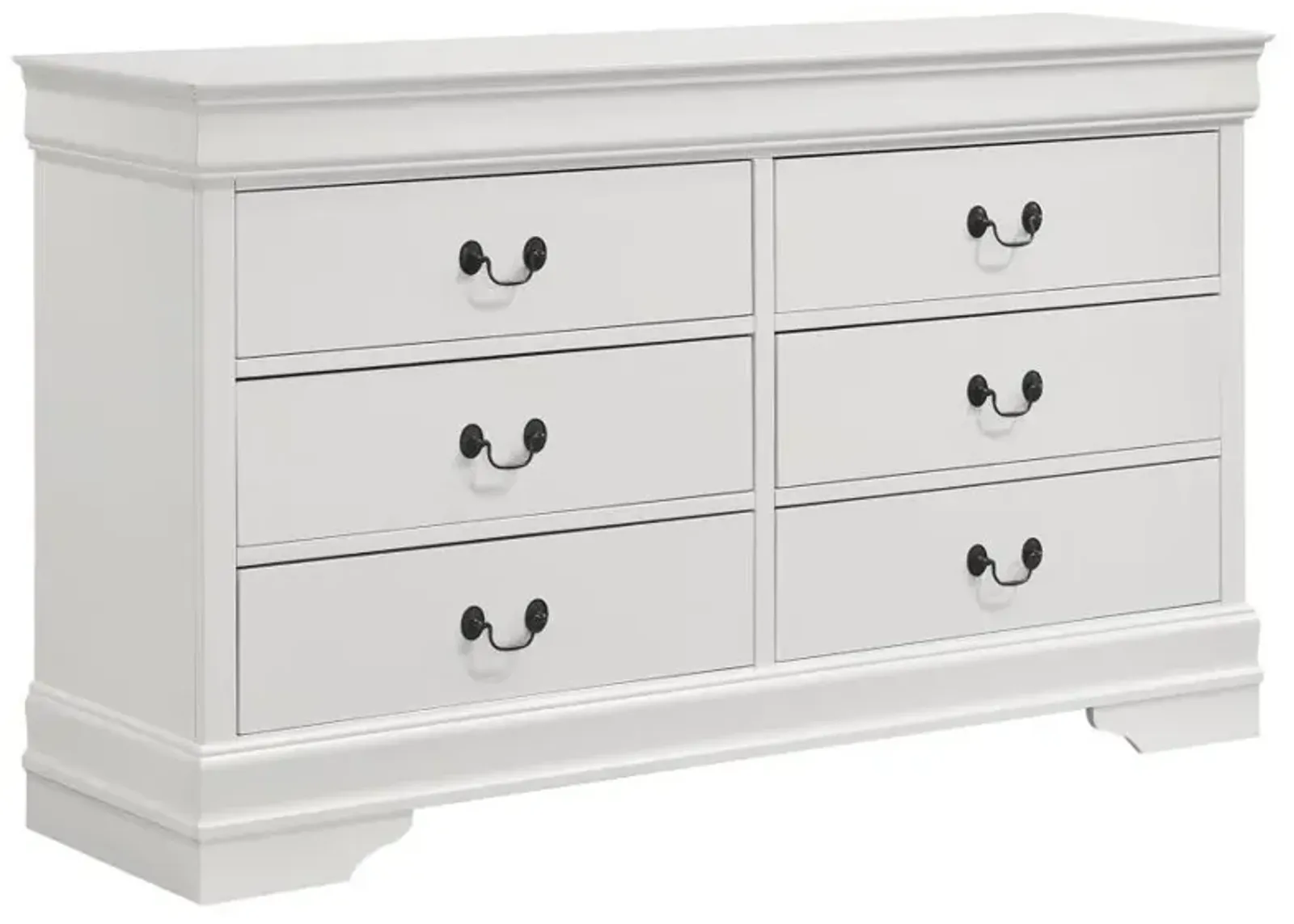 Louis Philippe - 6 Drawer Dresser - White