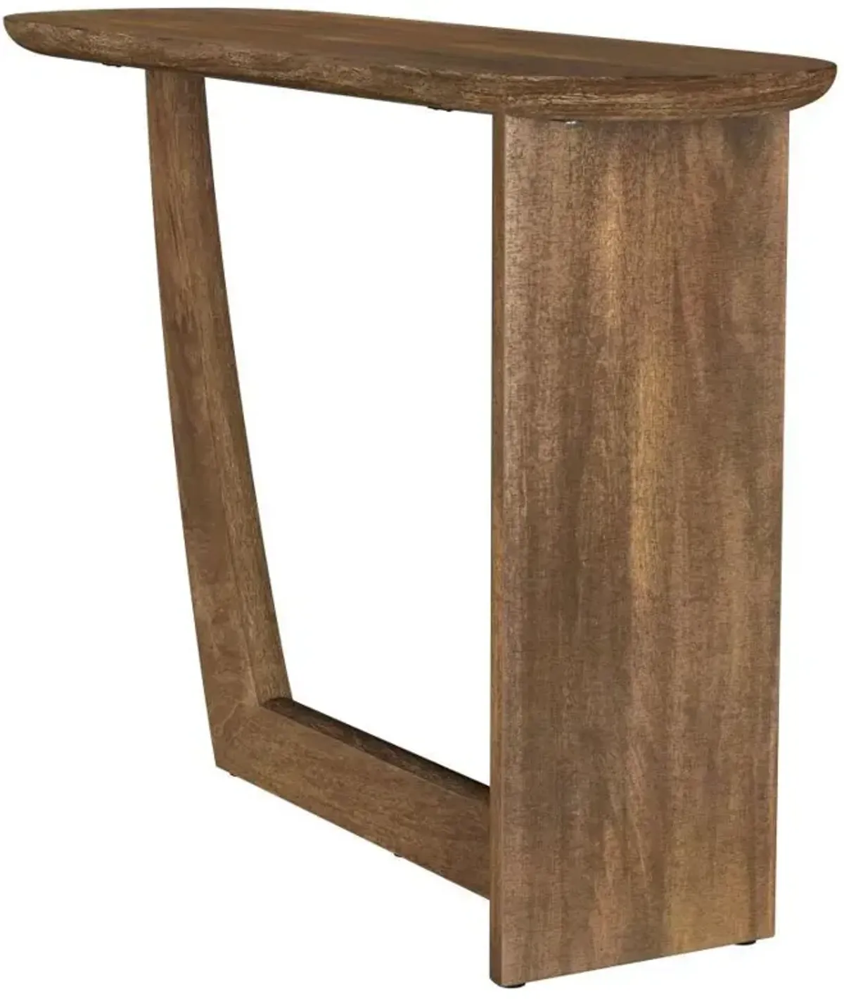 Fletcher - Oval Solid Mango Wood Entryway Console Table - Brown