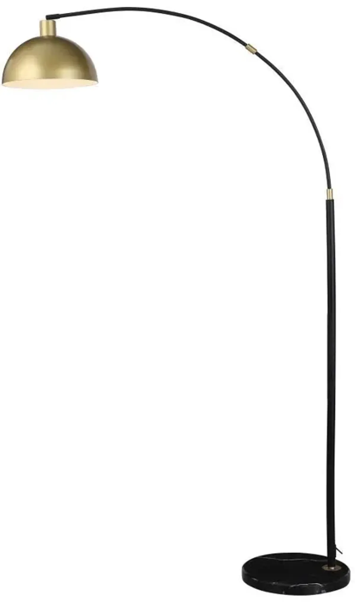 Gloria - Arched Dome Shade Metal Floor Lamp Black - Gold