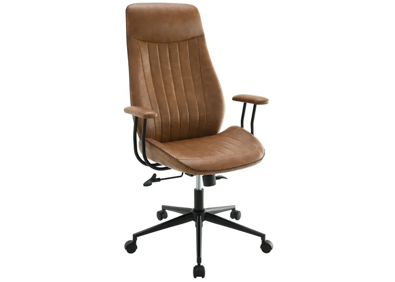 Ranger - Upholstered Adjustable Home Office Desk Chair - Brown