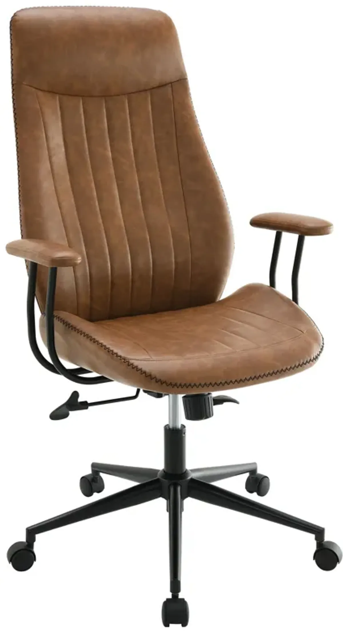 Ranger - Upholstered Adjustable Home Office Desk Chair - Brown